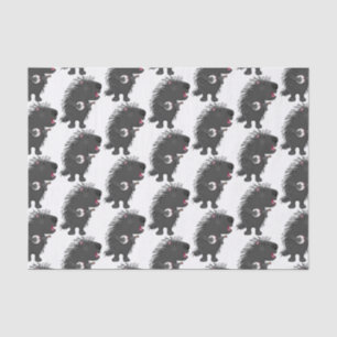 Cute grappige porcupine die banjo-cartoon speelt tissuepapier