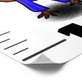 Cute grappige reptielen dieren cartoon poster (Hoek)