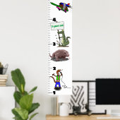 Cute grappige reptielen dieren cartoon poster (Thuiskantoor)