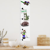 Cute grappige reptielen dieren cartoon poster (Keuken)