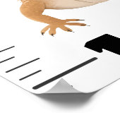 Cute grappige reptielen dieren cartoon poster (Hoek)