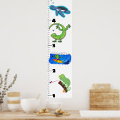 Cute grappige reptielen dieren cartoon poster (Keuken)