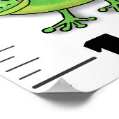 Cute grappige reptielen dieren cartoon poster (Hoek)