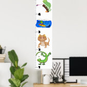 Cute grappige reptielen dieren cartoon poster (Thuiskantoor)