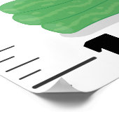 Cute grappige reptielen dieren cartoon poster (Hoek)