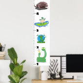 Cute grappige reptielen dieren cartoon poster (Thuiskantoor)