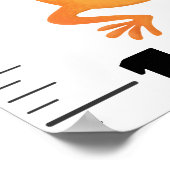 Cute grappige reptielen dieren cartoon poster (Hoek)