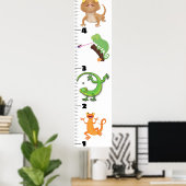 Cute grappige reptielen dieren cartoon poster (Thuiskantoor)