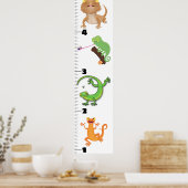 Cute grappige reptielen dieren cartoon poster (Keuken)