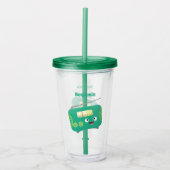 Cute grappige retro radio cartoon acryl drinkbeker (Voorkant)
