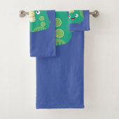 Cute grappige retro radio cartoon bad handdoek (Insitu)