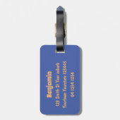 Cute grappige retro radio cartoon bagagelabel (Achterkant verticaal)