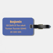 Cute grappige retro radio cartoon bagagelabel (Achterkant horizontaal)