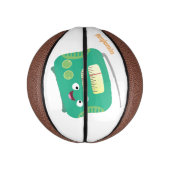 Cute grappige retro radio cartoon basketbal (Verticaal)