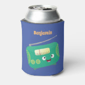 Cute grappige retro radio cartoon blikjeskoeler (Blikje Achterkant)