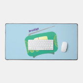 Cute grappige retro radio cartoon bureaumat (Keyboard & Muis)