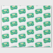 Cute grappige retro radio cartoon cadeaupapier (Vlak)