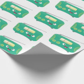 Cute grappige retro radio cartoon cadeaupapier (Hoek)