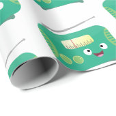 Cute grappige retro radio cartoon cadeaupapier (Rol Hoek)