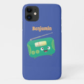 Cute grappige retro radio cartoon Case-Mate iPhone case (Achterkant)