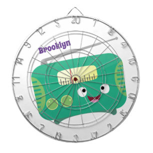 Cute grappige retro radio cartoon dartbord