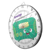 Cute grappige retro radio cartoon dartbord (Voorkant Rechts)