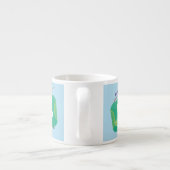 Cute grappige retro radio cartoon espresso kop (Achterkant)
