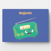 Cute grappige retro radio cartoon fotoplaat (voorkant)