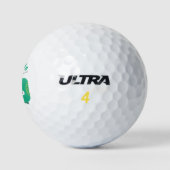 Cute grappige retro radio cartoon golfballen (Logo)