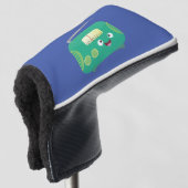 Cute grappige retro radio cartoon golfheadcover (3/4 voorkant)