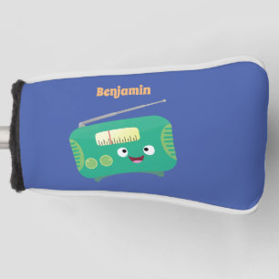 Cute grappige retro radio cartoon golfheadcover