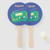Cute grappige retro radio cartoon handwaaier (Voorkant en achterkant)