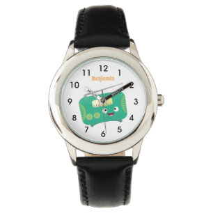 Cute grappige retro radio cartoon horloge