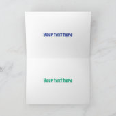 Cute grappige retro radio cartoon kaart (Binnen)