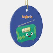 Cute grappige retro radio cartoon keramisch ornament (Rechts)