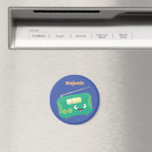 Cute grappige retro radio cartoon magneet (Insitu (Vaatwasser))