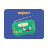 Cute grappige retro radio cartoon magneet (Horizontaal)
