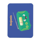Cute grappige retro radio cartoon magneet (Verticaal)