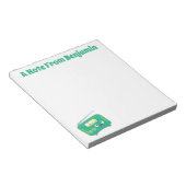 Cute grappige retro radio cartoon notitieblok (Schuin)