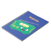 Cute grappige retro radio cartoon notitieboek (Linkerzijde)