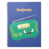 Cute grappige retro radio cartoon notitieboek (Voorkant)