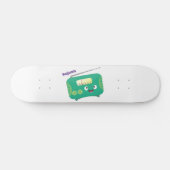 Cute grappige retro radio cartoon persoonlijk skateboard (Horizontaal)