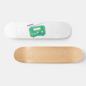 Cute grappige retro radio cartoon persoonlijk skateboard (Horizontaal)