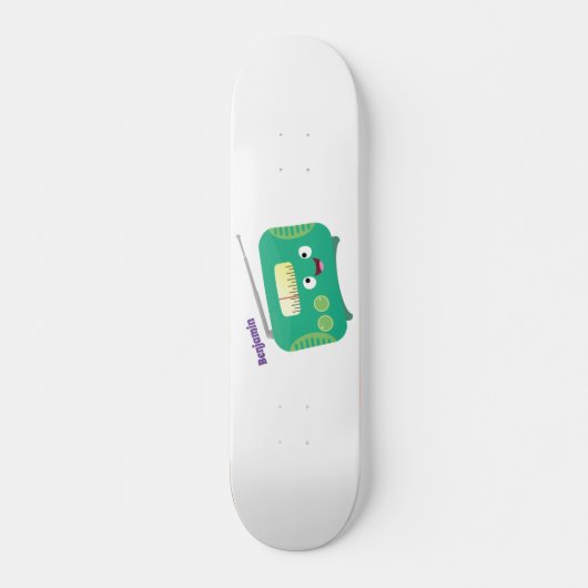 Cute grappige retro radio cartoon persoonlijk skateboard (Voorkant)