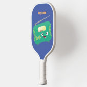 Cute grappige retro radio cartoon pickleball paddle (Links)