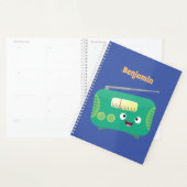 Cute grappige retro radio cartoon planner (Display)
