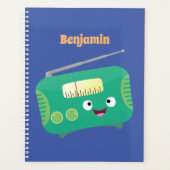 Cute grappige retro radio cartoon planner (Voorkant)