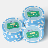 Cute grappige retro radio cartoon poker chips (Opstapeling)