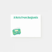 Cute grappige retro radio cartoon post-it® notes (Voorkant)
