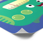 Cute grappige retro radio cartoon poster (Hoek)